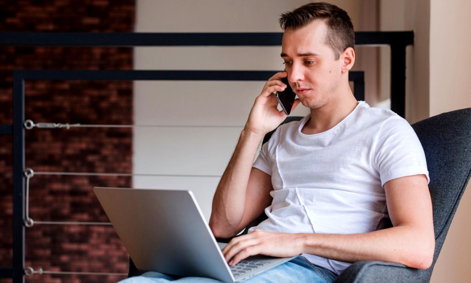 Professional working on financial modeling analysis